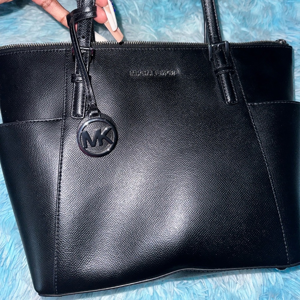 Michael Kors Black Saffiano Leather w/ Silver Hardware